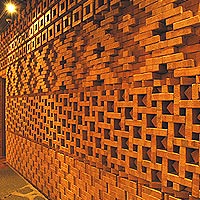 brick paving wall - KL, Malaysia