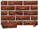Cottage Style Golden Brown Color Rockface Brick