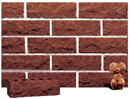 Golden Brown Color Rockface Brick