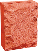Rockface Sandblast Clay Block - 2RSB4911-02